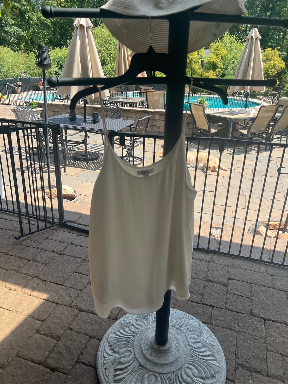 Bar III Cream Spaghetti Strap Camisole